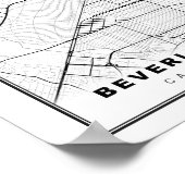 Plattegrond van Beverly Hills Poster (Hoek)