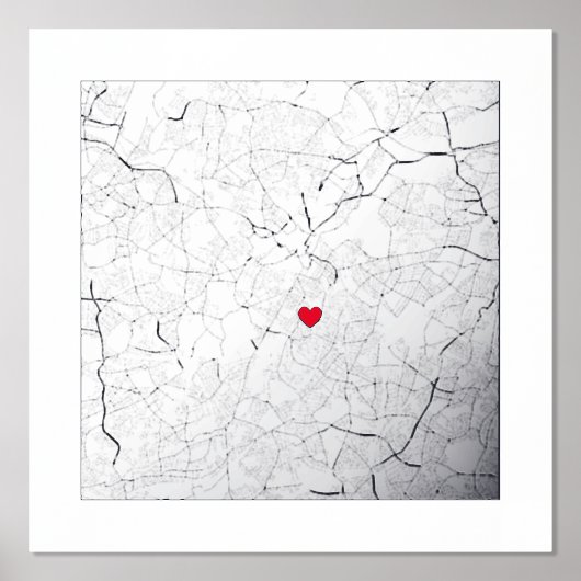 Plattegrond van Birmingham, VK Klasse en modern el Folie Afdrukken (Voorkant)