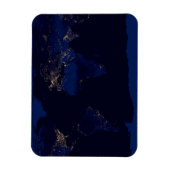 Plattegrond van de aarde met de stadslampen van de magneet (Verticaal)