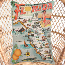  plattegrond van Florida kitschy Greetings