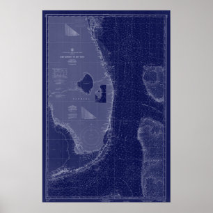  plattegrond van Florida Poster