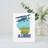  plattegrond van Illinois Briefkaart (Staand voorkant)