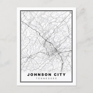 Plattegrond van Johnson City Briefkaart