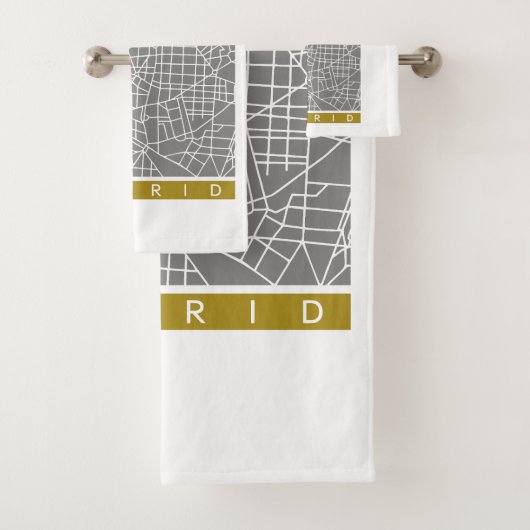 Plattegrond van Madrid Bad Handdoek (Insitu)