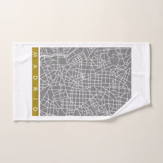 Plattegrond van Madrid Bad Handdoek (Handdoek)