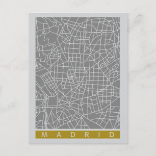Plattegrond van Madrid Briefkaart