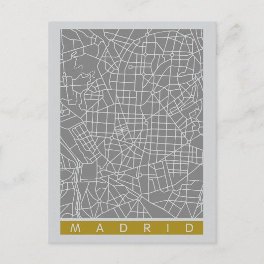 Plattegrond van Madrid Briefkaart (Voorkant)