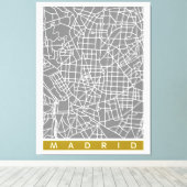 Plattegrond van Madrid Canvas Afdruk (Insitu (Houten vloer))