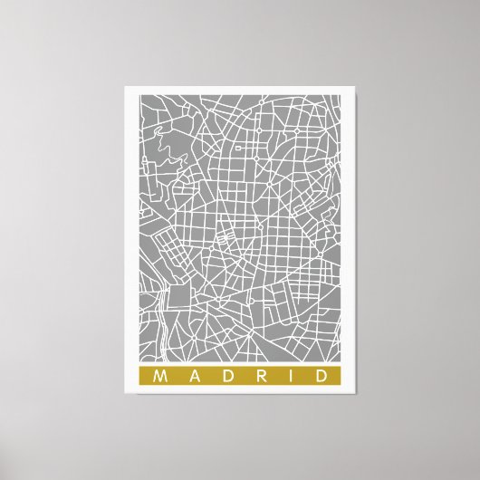 Plattegrond van Madrid Canvas Afdruk (Voorkant)