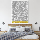 Plattegrond van Madrid Canvas Afdruk (Insitu (Slaapkamer))