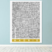 Plattegrond van Madrid Canvas Afdruk (Insitu (Houten vloer))