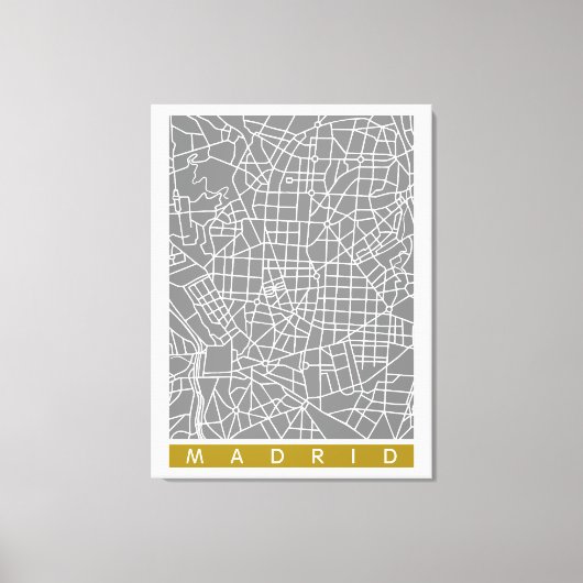 Plattegrond van Madrid Canvas Afdruk (Voorkant)