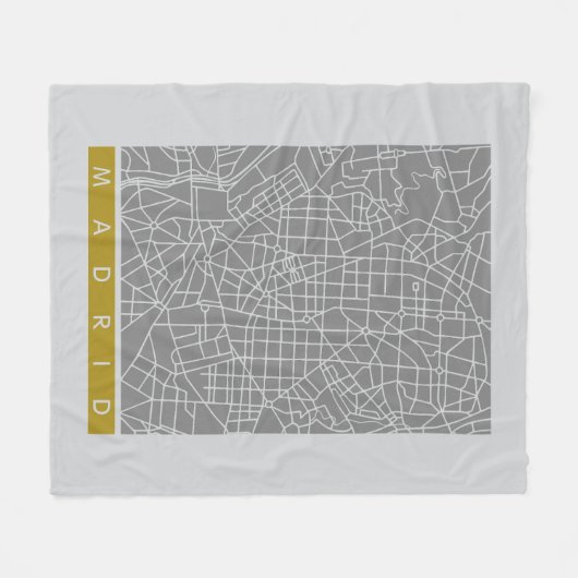 Plattegrond van Madrid Fleece Deken (Voorkant (Horizontaal))