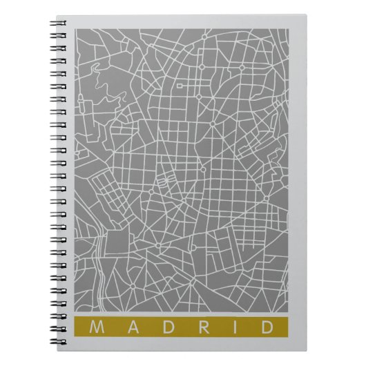 Plattegrond van Madrid Notitieboek (Voorkant)