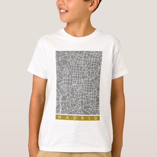 Plattegrond van Madrid T-shirt (Voorkant)