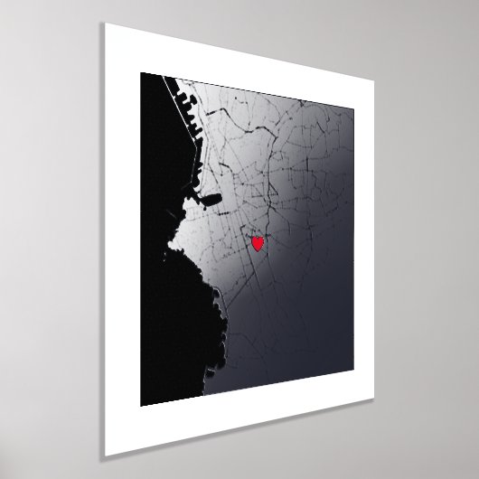 Plattegrond van Marseille Frankrijk Klassevol Mode Folie Afdrukken (Laagn)