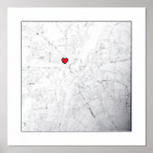 Plattegrond van München, Duitsland Modern Ellegant Folie Afdrukken