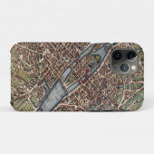 Plattegrond van Parijs oude stad Case-Mate iPhone Case (Achterkant (horizontaal))