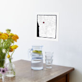 Plattegrond van Porto, Portugal Modern Elegant Kla Folie Afdrukken (Laag (Keuken))