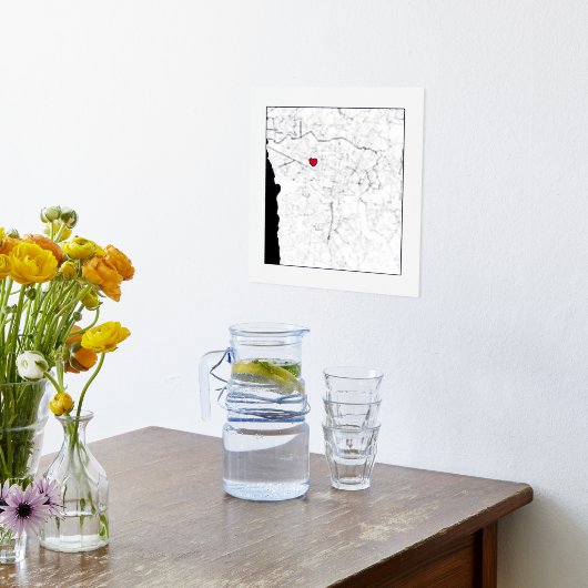 Plattegrond van Porto, Portugal Modern Elegant Kla Folie Afdrukken (Laag (Keuken))