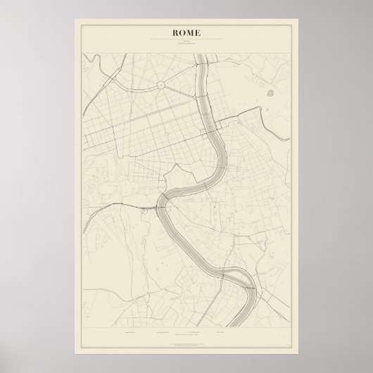 Plattegrond van Rome Poster (Voorkant)