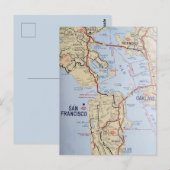 Plattegrond van San Francisco op ansichtkaart Briefkaart (Voorkant / Achterkant)