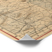 plattegrond van Virginia (1892) Poster (Hoek)