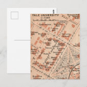 Plattegrond van Yale University ansichtkaart Briefkaart (Voorkant / Achterkant)