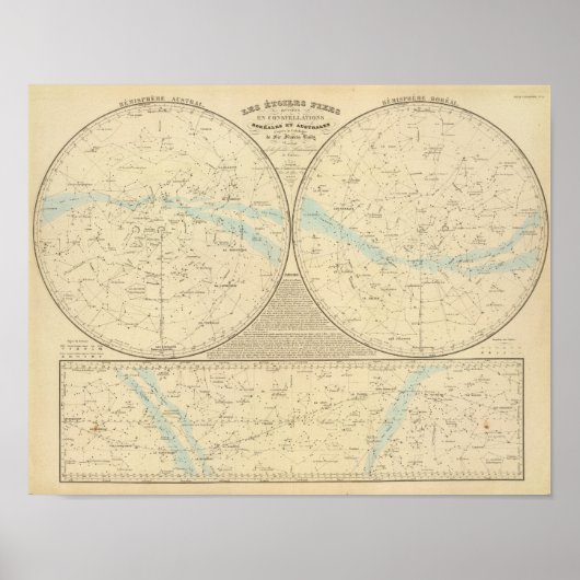 plattegrond vaste sterren poster (Voorkant)