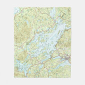 Plattegrond Winnipesaukee (1986) Fleece Deken (Voorkant)