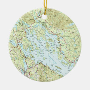 Plattegrond Winnipesaukee (1986) Keramisch Ornament