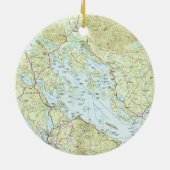 Plattegrond Winnipesaukee (1986) Keramisch Ornament (Achterkant)
