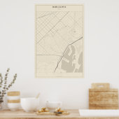Plattegrondposter van Barcelona Poster (Keuken)