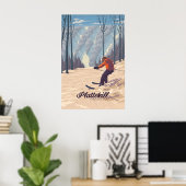 Plattekill Catskill Mountains NY VS Skigebied Poster (Thuiskantoor)