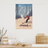 Plattekill Catskill Mountains NY VS Skigebied Poster (Keuken)