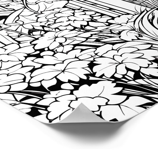 Platteland boerderij Kleurplaat Poster (Hoek)