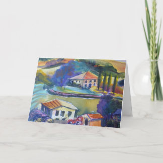 Platteland die in het Lege Wenskaart van Toscanië Kaart