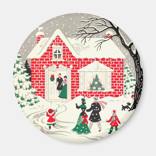 Platteland Groeten Ronde Magnet (Voorkant)