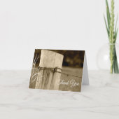 Platteland hek post begrafenis sympathie dank bedankkaart (Voorkant)