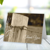 Platteland hek post begrafenis sympathie dank bedankkaart