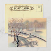  platteland kerst Briefkaart (Voorkant / Achterkant)