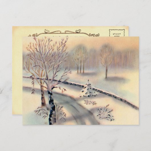 platteland kerst Briefkaart (Voorkant / Achterkant)