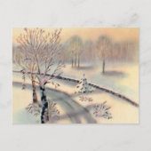 platteland kerst Briefkaart (Voorkant)