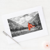 Platteland Landschap Zwart-wit Fotografie Rechthoekige Sticker (Envelop)