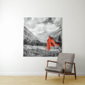 Platteland Landschap Zwart-wit Fotografie Wandkleed (In situ)