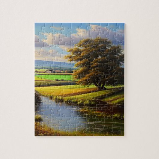 "Platteland" puzzel Legpuzzel (Verticaal)