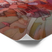 Platteland River Waterverf schilderij Poster (Hoek)