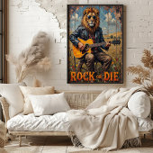 Platteland Rockstar: Lion on Wheel Poster