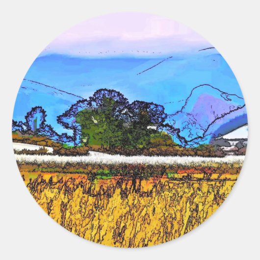 PLATTELAND RONDE STICKER (Voorkant)