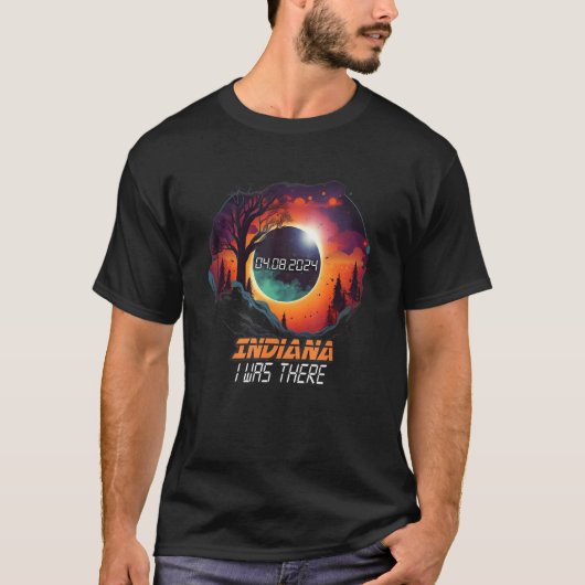 Platteland Totale Zonsverduistering 2024 Indiana T-shirt (Voorkant)